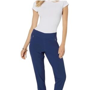 Lilly Pulitzer Luxletic Run Around Pants Low Tide Navy Size Medium EUC